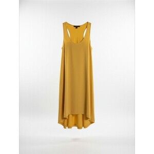 Armani Exchange Yellow 100% Mulberry Silk Racerback High Low Tank Dress 4 Y2K